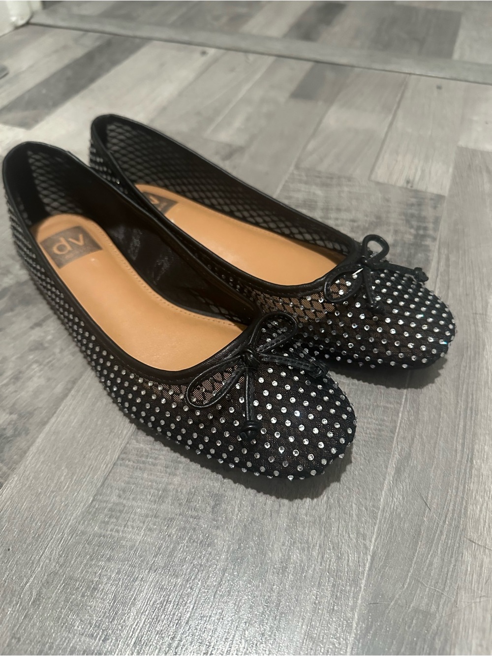 Dolce Vita DV Marceline Mesh Rhinestone Ballet Flats 8